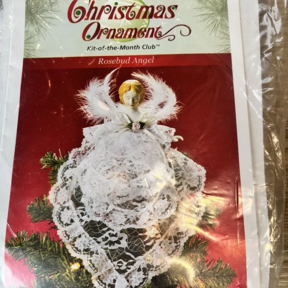 Annies Attic Christmas Ornament Kit Rosebud Angel Doll Making Craft VTG C0006